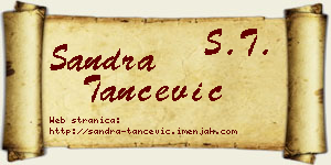 Sandra Tančević vizit kartica